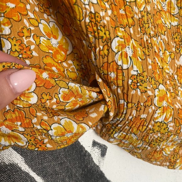 Faithfull the Brand | Mali Wrap Top in Saffron | Small - Picture 10 of 13